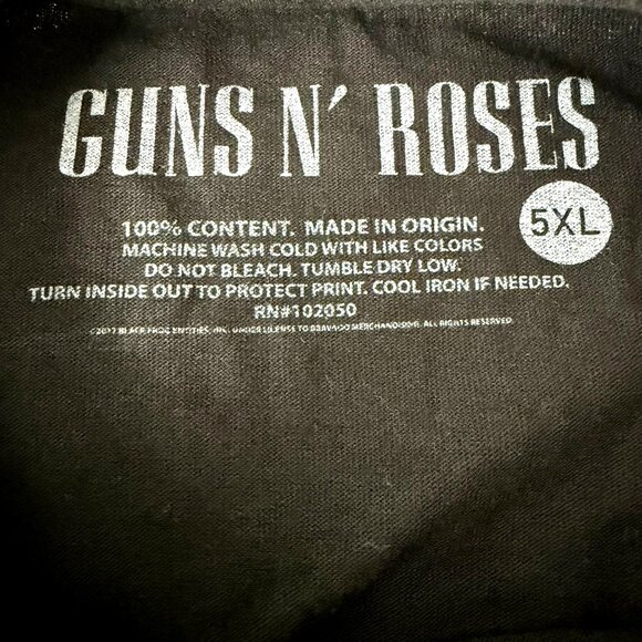 Guns N Roses Paradise City Black Graphic T-Shirt 5XL 100% Cotton - Picture 4 of 5